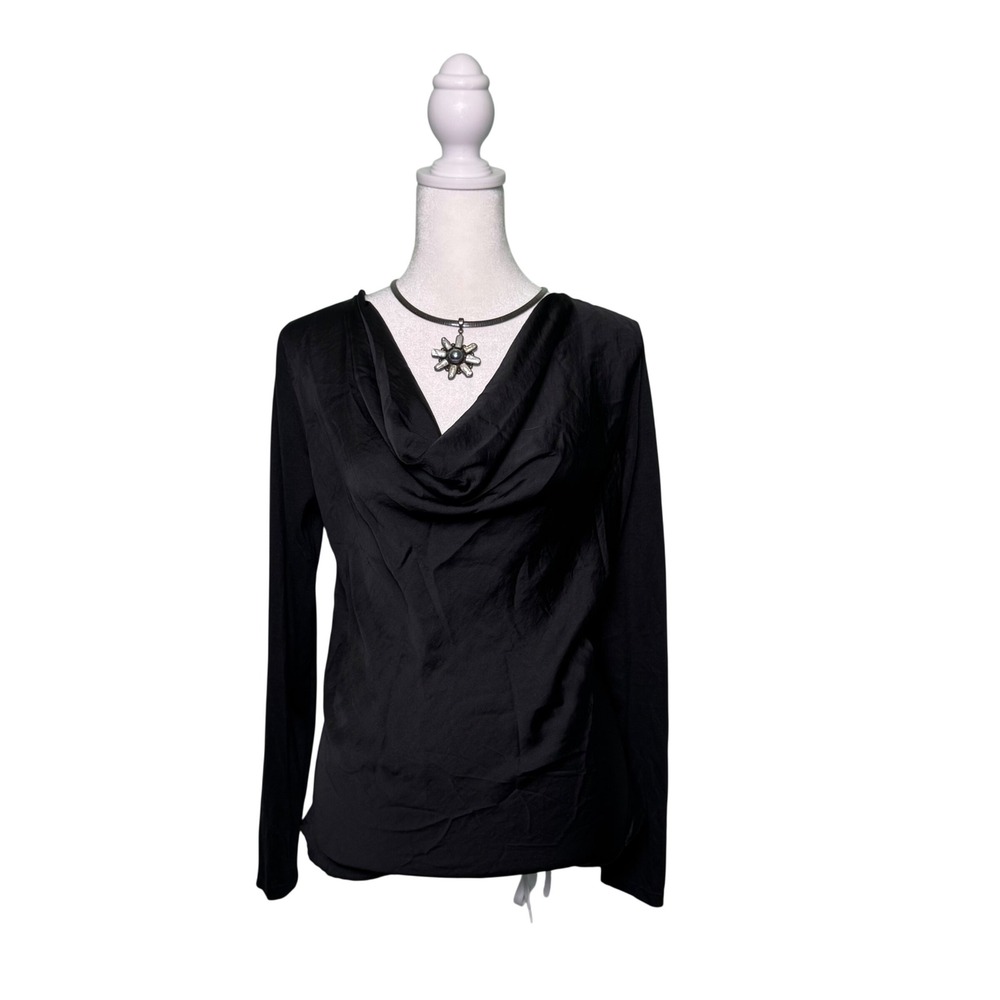 Vintage Inc International Concepts Womens Long Sleeve Cowl Neck Blouse Size 6P